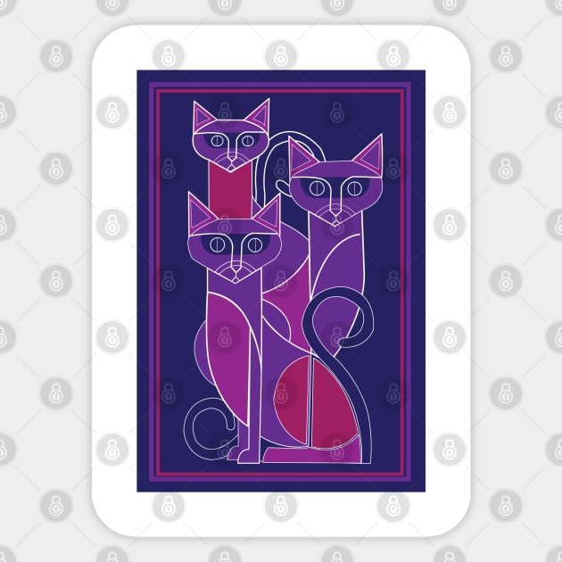 Tree Cats Sticker by DickinsonDesign